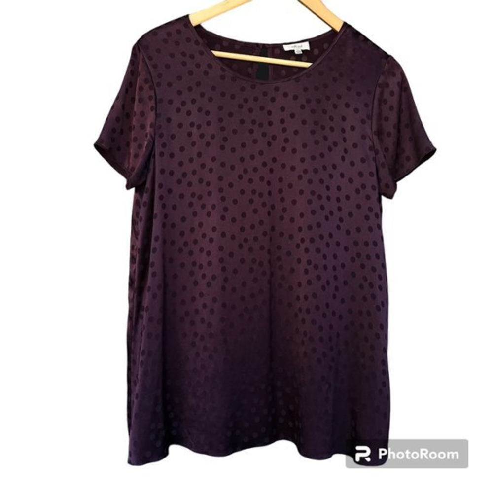 Aritzia Wilfred Cypres Silk Blouse plum size S‎